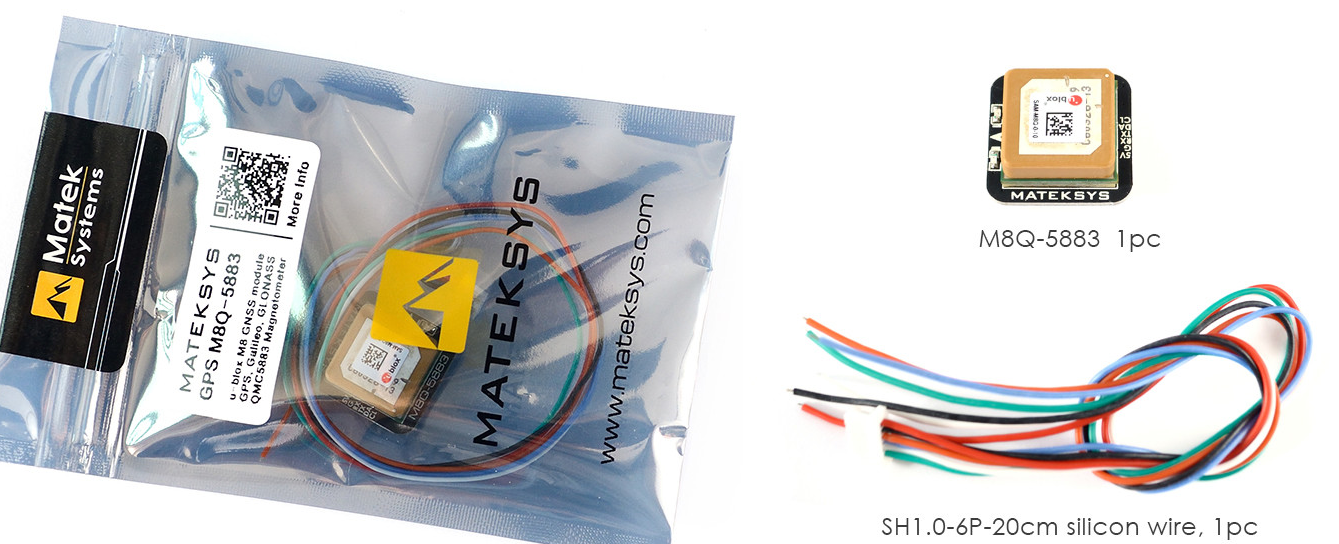 Mini GPS module with compass Matek M8Q-58833